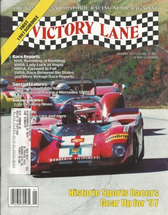 VICTORY LANE 1997 JAN - THE VINTAGE & HISTORIC RACING NEWS MAGAZINE